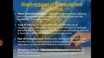 Merits and demerits of computerised accounting