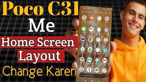 Poco C31 Me Home Screen Layout Kaise Change Karen // Poco C31 Home Screen Settings