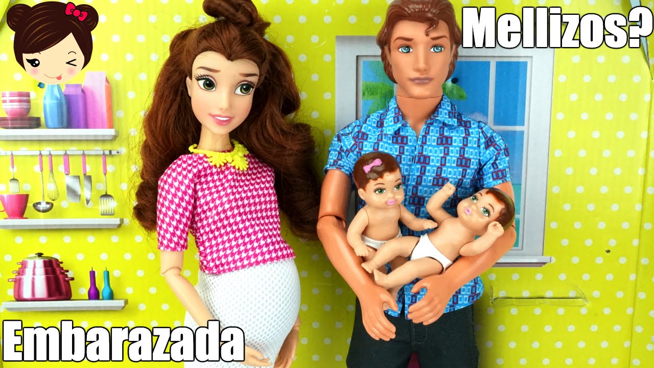 Princesa Disney Bella Embarazada y Tiene Bebes con Doctora Barbie - Ben y  Rosabella 