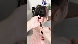 Bow tie double ponytails for childrens hair braiding tutorial for hair braiding hair sorting Bow tie double ponytails for childrens hair braiding tutorial for hair braiding hair sorting