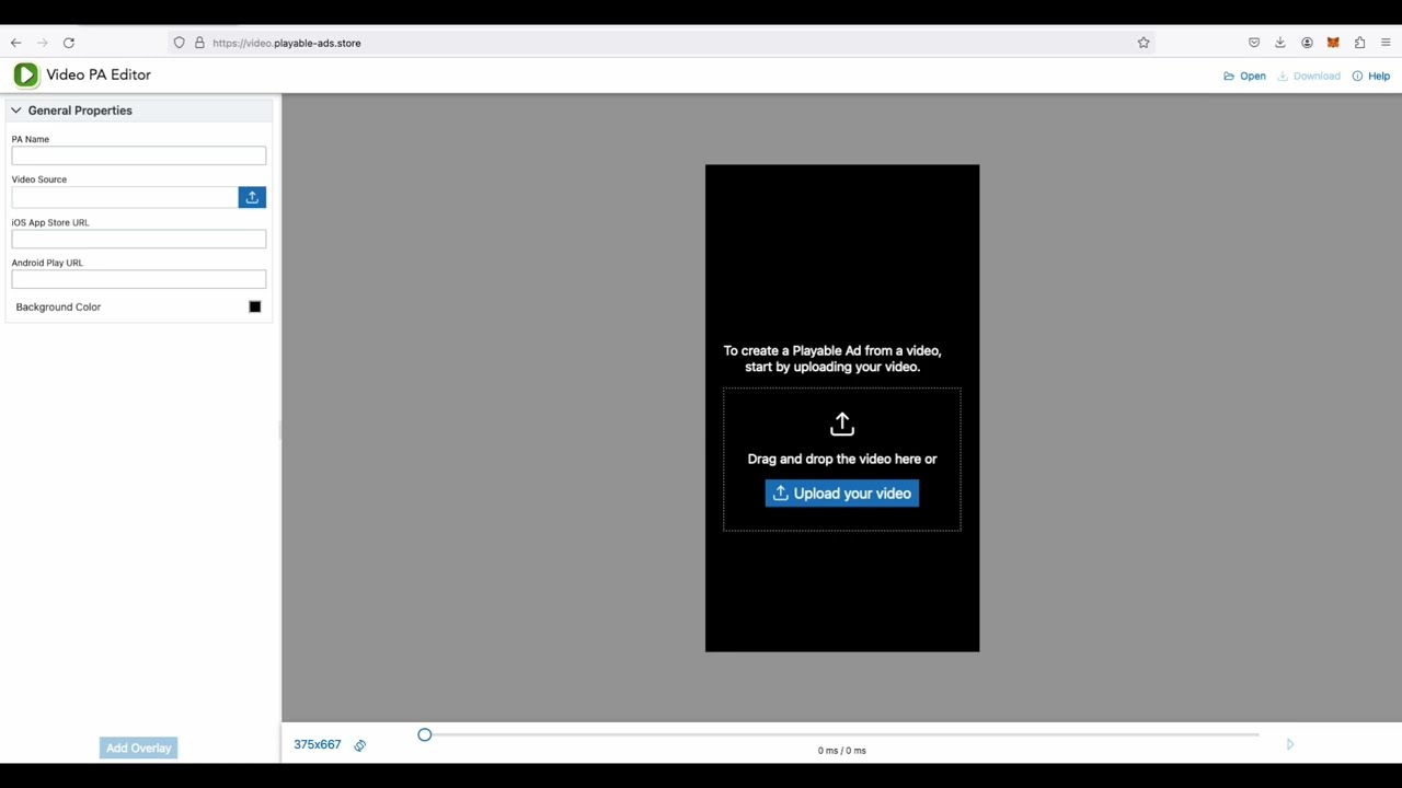 How to Create Playable Ads from Video Ads | Video PA Editor Tutorial | General overview