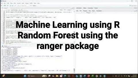 Machine Learning using R     Random Forest by using the ranger package#randomforest#machinelearning