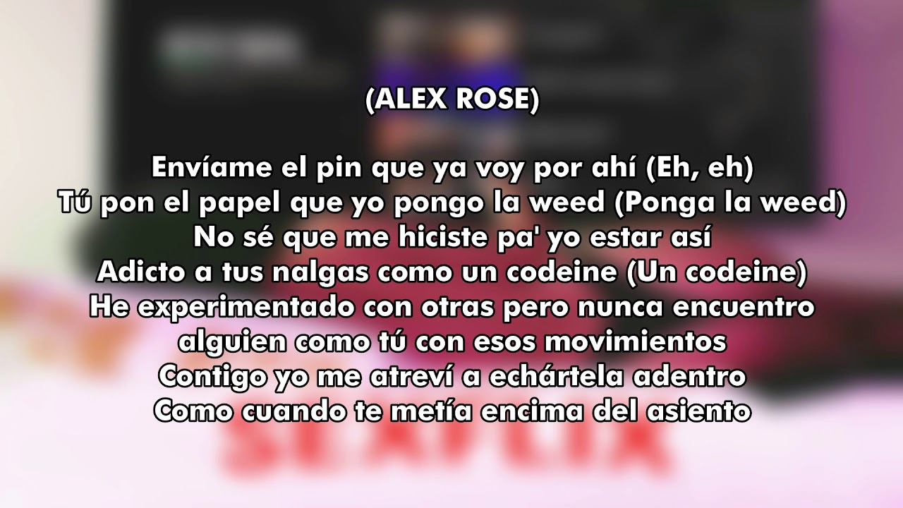 Alex Rose & Myke Towers Darte (Letra 1era versión) YouTube