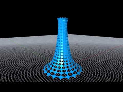 Dymanic Relaxation of Surface Populated with Planar Surfaces -- Grasshopper and Kangaroo
