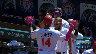 OAK@TEX: DeShields singles to pull the Rangers closer