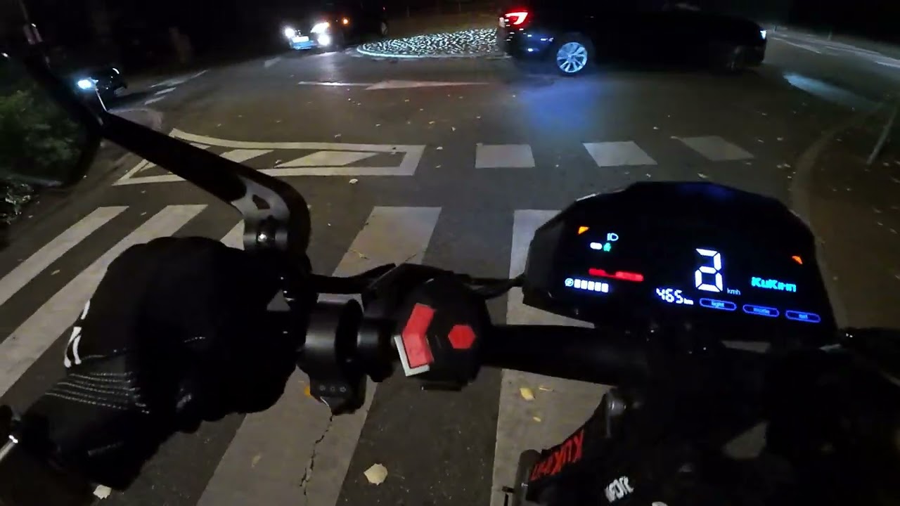 Ride de nuit kukirin g2 et test qualité vidéo dji osmo action 4