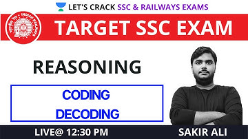 Coding Decoding (Part -3) | Reasoning | Target SSC CGL/CHSL/CPO 2021 | Sakir Ali