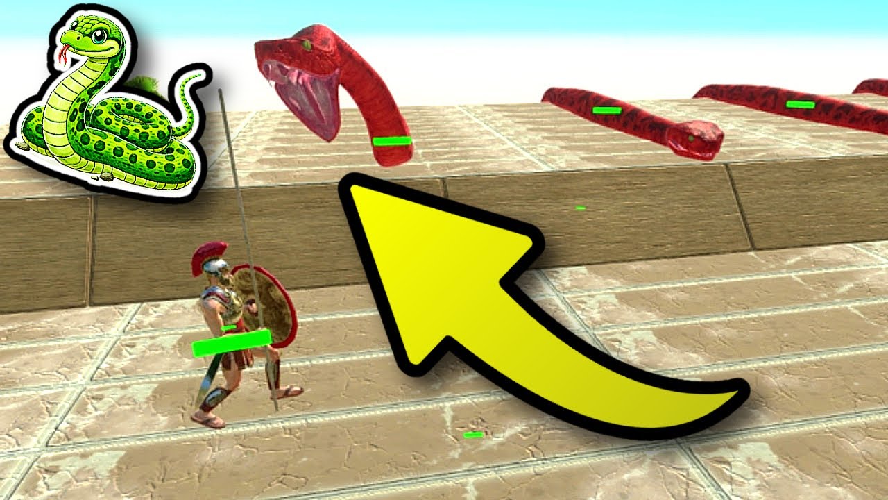 Only The FASTEST Units Can Cross DEADLY Snake Road!! - Animal Revolt Battle Simulator