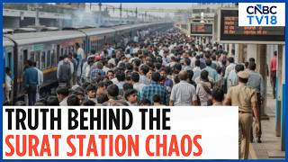 Chaos At Surat's Udhna Railway Station | Police Lathicharge Amid Migrant Rush  | Surat Station| N18V