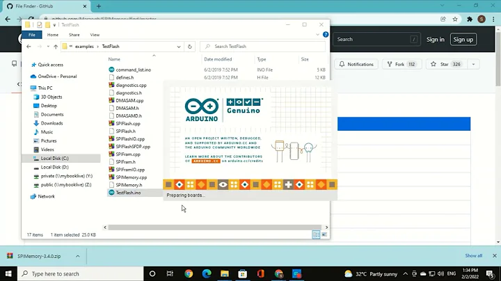 SPI Flash AMIC A25L032 using Arduino