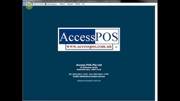 Access POS Software - Demonstration of the Main Menu
