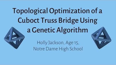 Topological Optimization of a Cuboct Truss Bridge Using a Genetic Algorithm
