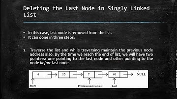 Linked Lists - Deletion of Last Node