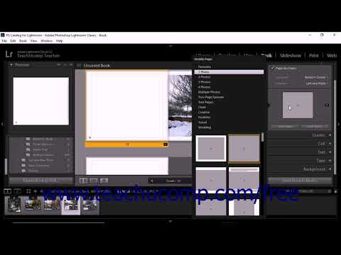 Lightroom Classic CC Tutorial The Page Panel in the Book Module Adobe Training