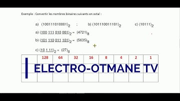 conversion binaire/octal et octal/binaire # Cours sur logique combinatoire (partie 3)