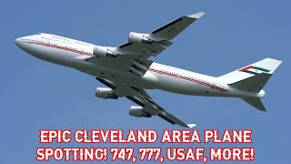28 Minutes of Epic Plane Spotting in Cleveland and CAK, Dubai 747, Eastern 777, USAF T-38s and More