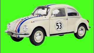 Green Screen Volkswagen VW Bug Herbie Style 53 No Copyright Graphics For Projects (Chroma Key)