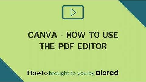 Canva - How to use the PDF editor