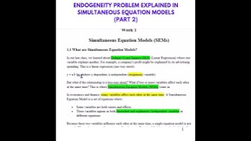 (Part 2) Endogeneity Problem Explained in Simultaneous Equation Models || STATA Models