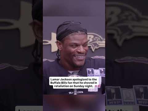 'Just chill next time' 👀 Lamar Jackson apologized to the Buffalo Bills fan he shoved in retaliation