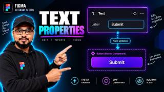 How to Add Text Properties to Components in Figma MALAYALAM