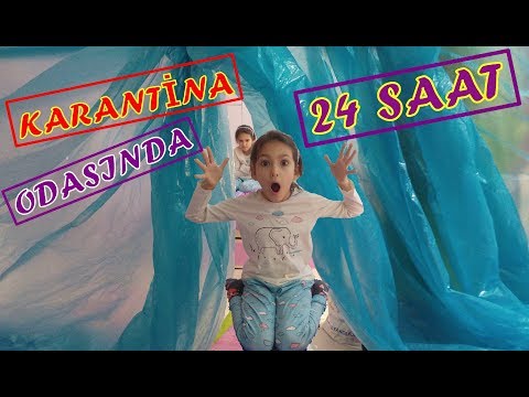 ELİFİN ODASINDA 24 SAAT . Karantina odası yaptık #EvdeKal #SendeYap