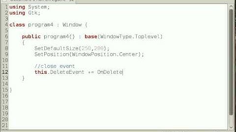 Gtk# Window (Demo 2)  in C# with Mono/Linux