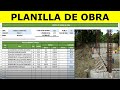 CONTROL DE OBRAS CON PLANILLAS