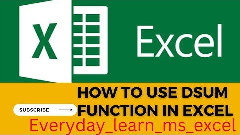 HOW to use DSUM in excel | DSUM Function in Excel | DSUM Magic | #dsum #excel #like #trending #short