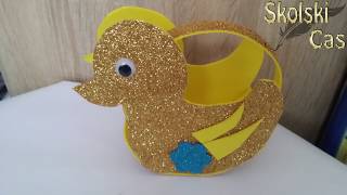 How to make Creative Duck Basket from paper