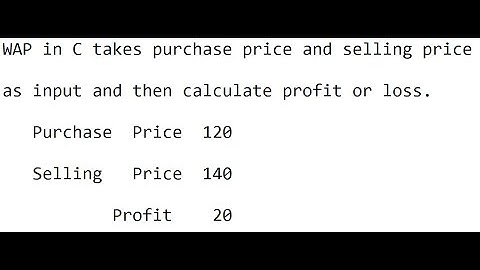 wap in c to calculate profit or loss on an item.