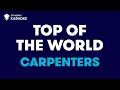 Top Of The World in the Style of "Carpenters" karaoke video with lyrics (no lead vocal)