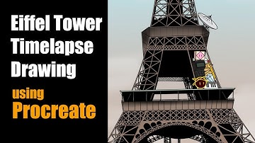 Drawing The Eiffel Tower in Procreate (Time Lapse Illustration)