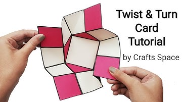 Square Folding Card Tutorial | Twist & Pop Card Tutorial | Twist & Turn Card | By Crafts Space