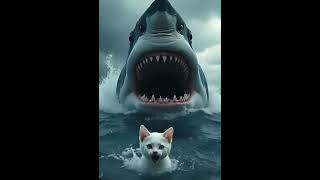 Super Chat Vs Requin Une Bataille Épique Sous Leau