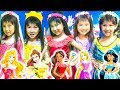 プリンセスが童謡寸劇 こどものうた 英語の歌 - Five Little Babies Song with 5 little Princesses