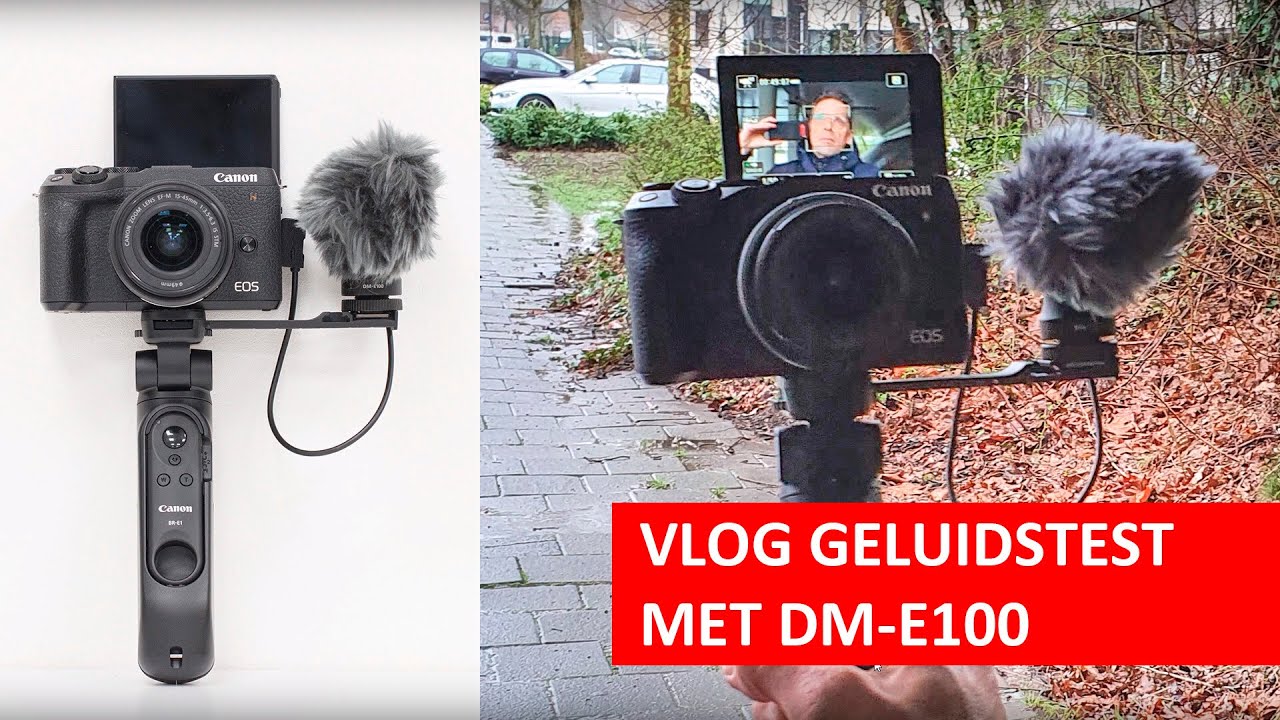Vlog geluidtest | Interne mic, externe mic (Canon DM-E100), met windkap en  met Denoise (in PP) - YouTube