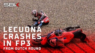 Lecuona's FP3 concludes in dramatic fashion with Turn 16 crash! 💥 | 2024 #DutchWorldSBK 🇳🇱