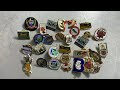 PINS BUTTONS SORTING VARIOUS BAGS INTO BAGS ASMR MASSIVE COLLECTION HATS PINBACK - Episode 4109
