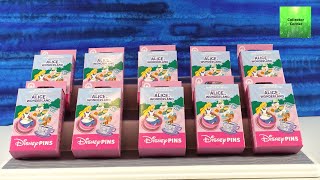 Disney Alice In Wonderland Mystery Pin Set Unboxing Blind Box