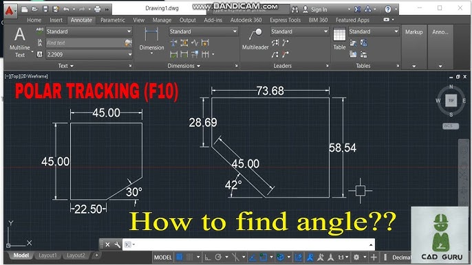 AutoCAD How To Measure Angle - YouTube