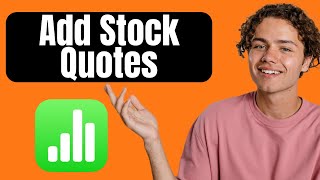 How to Add Stock Quotes in an Apple Numbers Spreadsheet