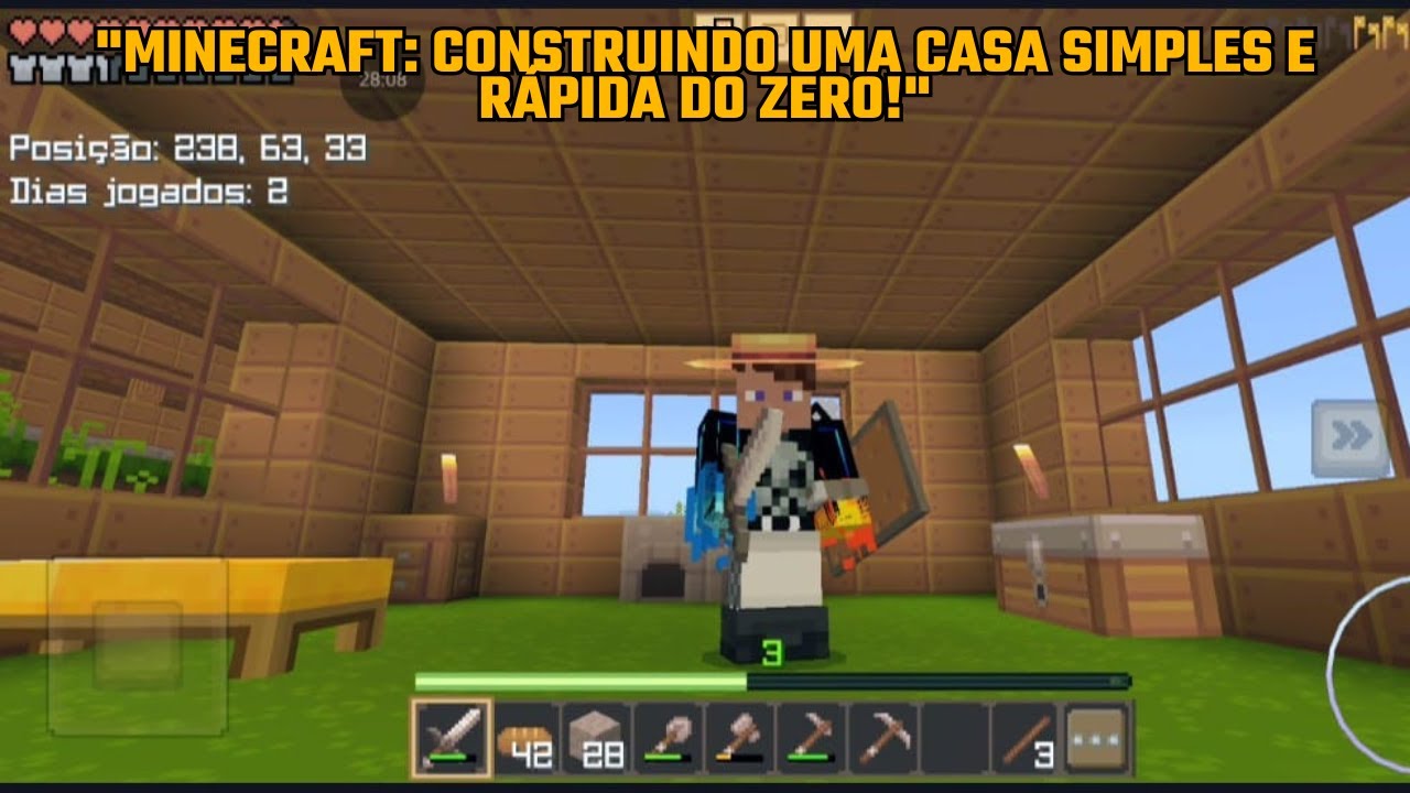 Construindo uma Casa Simples e Rápida do Zero no Minecraft!🏠⚡ - YouTube