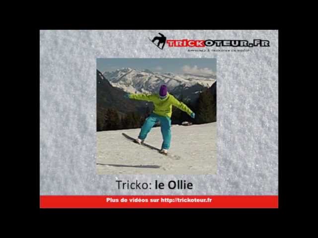 Apprendre le Ollie en snowboard.