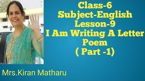#Class_6 | #English | #Lesson_8 | #I_am_writing_a_letter (Poem)| PSEB |Edu.Dept.Punjab