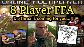 8 Player FFA - Toxin General - Pro Rules | C&C Generals Zero Hour | No Commentary