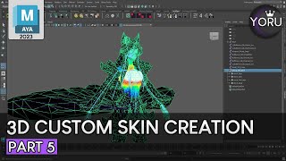 Tutorial | Maya 2023 LoL 3D Custom Skin Creation - Weighting (Part 5)