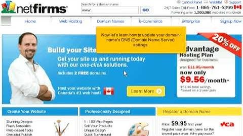 How to update your DNS at Netfirms.ca