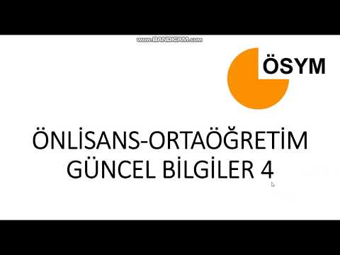 2018 KPSS ÖNLİSANS - ORTAÖĞRETİM GÜNCEL BİLGİLER 4