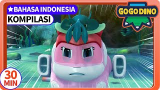 【GOGODINO EXPLORERS】EP22-24 | Kompilasi 08 | Arkaeopteriks | Dinosaurus | Kartun Anak | GOGODINO